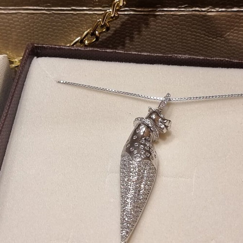 Panther pendant necklace silver 925 with chain, platinum plated