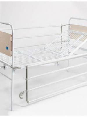 Μονόσπαστη νοσοκομειακή κλίνη μεταχειρισμένη με αερόστρωμα κατακλίσεων και ανυψωτικό κάθισμα τουαλέτας