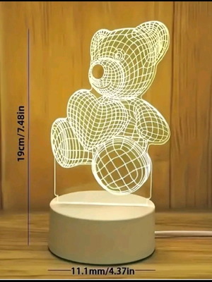 3D Night Lamp Love Bear new