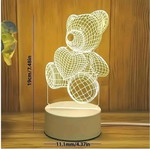 3D Νυχτερινό Φωτιστικό Love Bear καινούργιο