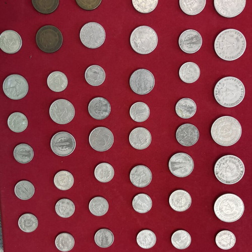 East German coins, 45 pieces