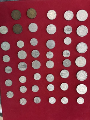 East German coins, 45 pieces