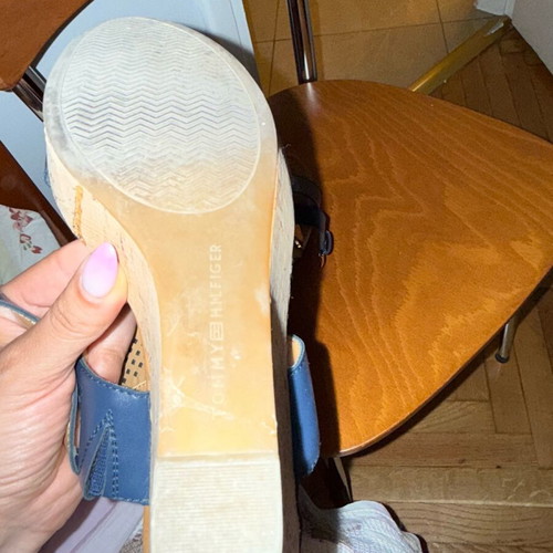 Tommy Hilfiger platform shoes like new, size 38, blue and brown