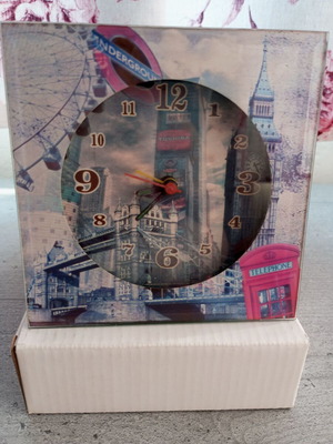 London Table Clock Vintage Modern Design new with packaging