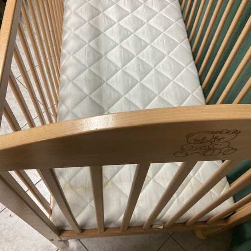 Baby cot with Greco Storm mattress like new