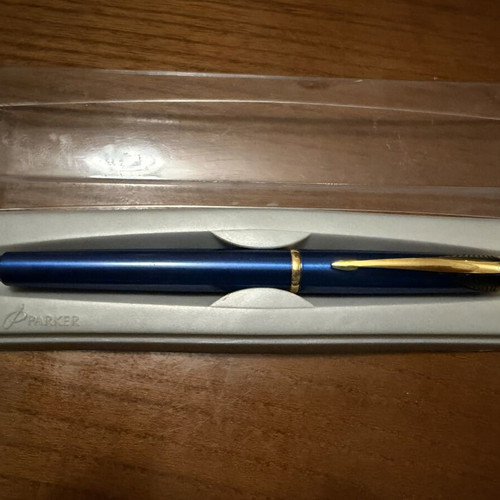 Vintage Parker Ballpoint Pen Blue & Gold like new