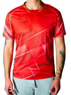 Legendary T-shirt red design 100% polyester new