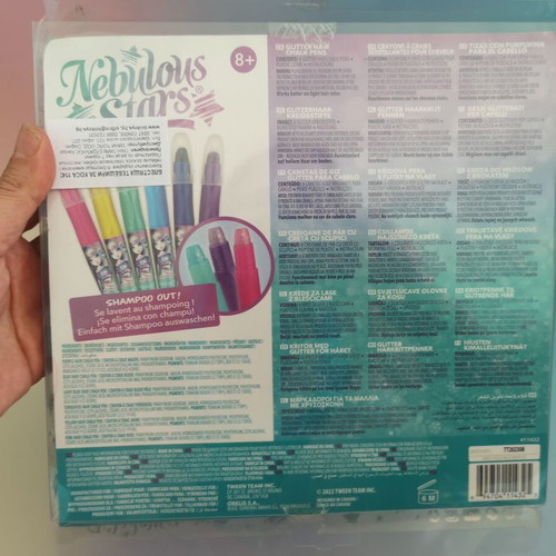 Nebulous Stars glitter hair chalk pens set for kids