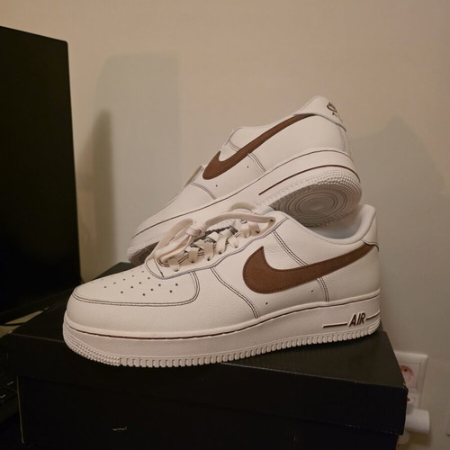 Nike Air Force 1 '07 LV8 Ivory Saddle Brown Size 46 New