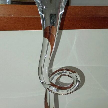 Bohemian crystals set of 3 like new by Zoulovits, bottle, candlestick and bowl