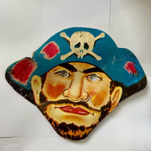 Vintage carnival mask used, paper