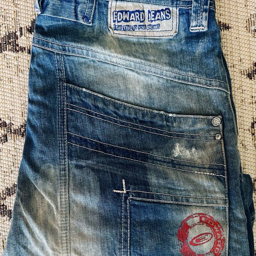 Edward Jeans blue pants size M like new, loose rise baggy fit