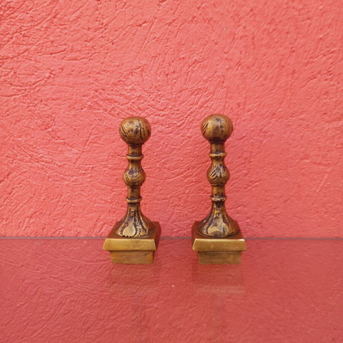 Brass finials used, solid