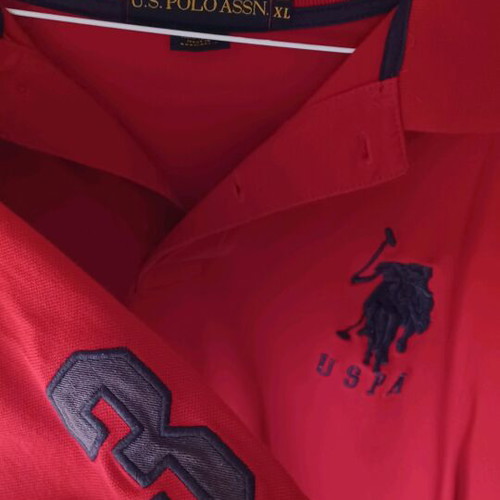 US Polo Assn men's polo XL red like new