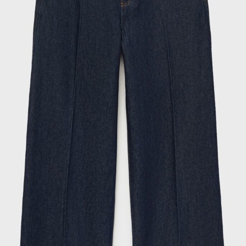 Denim wide leg dark blue Mango size 42 like new