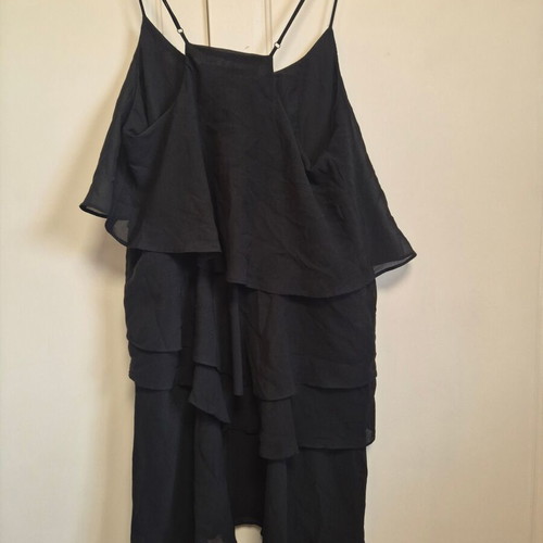 Black dress with ruffles size S, new