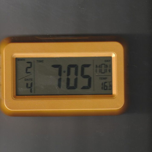 Digital alarm clock with temperature display new
