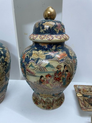 Sasuke hand-painted big jars pack of 2