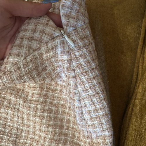 Knitted skirt like new, white pink brown shades, size S