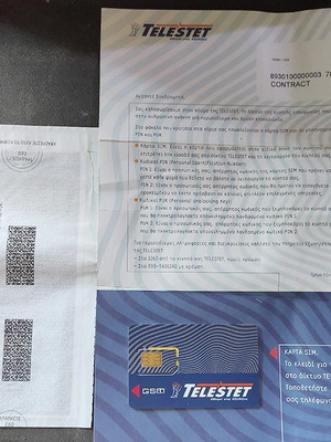 Telestet SIM Card collectible, like new, 1997-1999 with folder