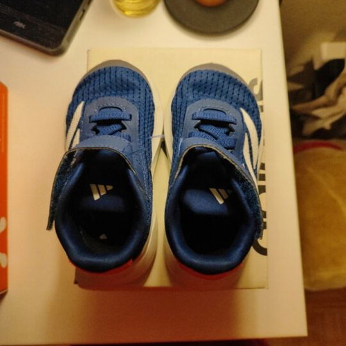 Adidas kids' sports shoes size 22, blue