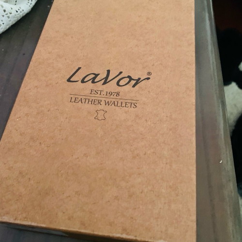 Lavor leather wallet new, large size, red color