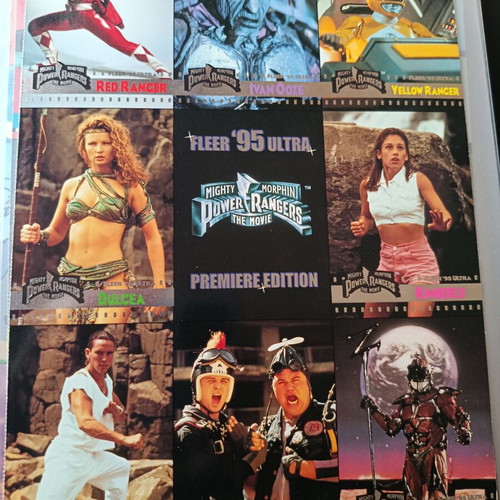 1995 Fleer Ultra Power Rangers The Movie promo card sheet like new