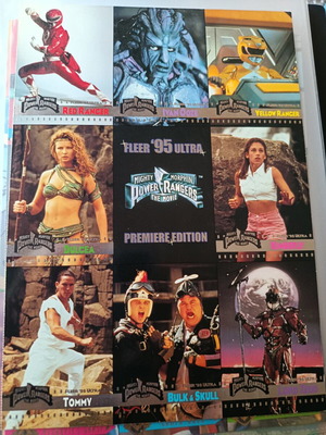 1995 Fleer Ultra Power Rangers The Movie promo card sheet like new
