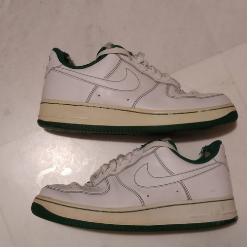 Nike Air Force 1 used, green and white, size 42
