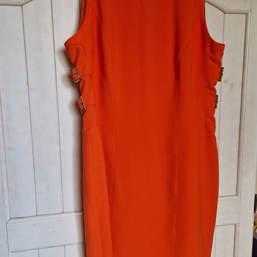 Vera Mont France orange dress medium/large like new