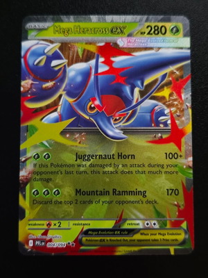 Pokemon Mega Heracross ex 004/094 from Phantasmal Flames 2025 collection new