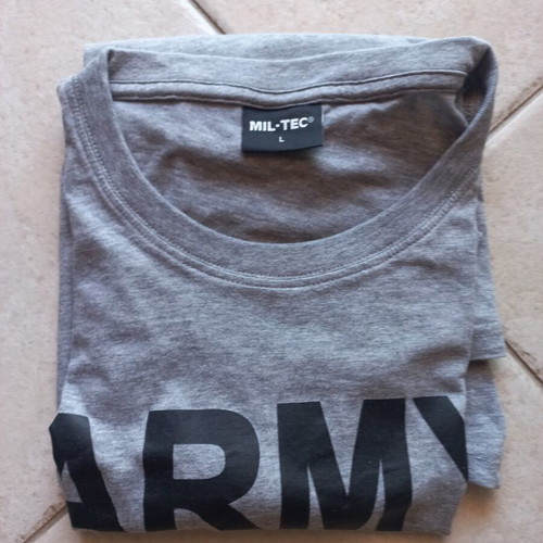 Mil-Tec T-shirt κοντομάνικο γκρι με λογότυπο ARMY σαν καινούργιο