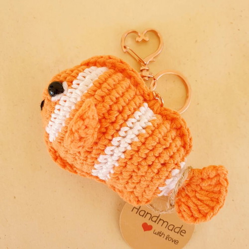 Nemo Fish Keyring new limited edition handmade crochet