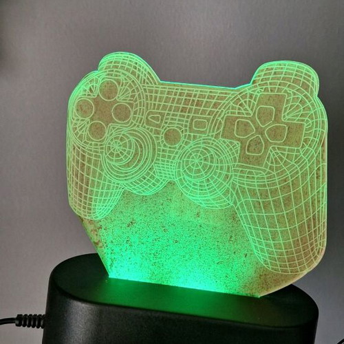 Playstation lamp with USB like new, multicolor lighting