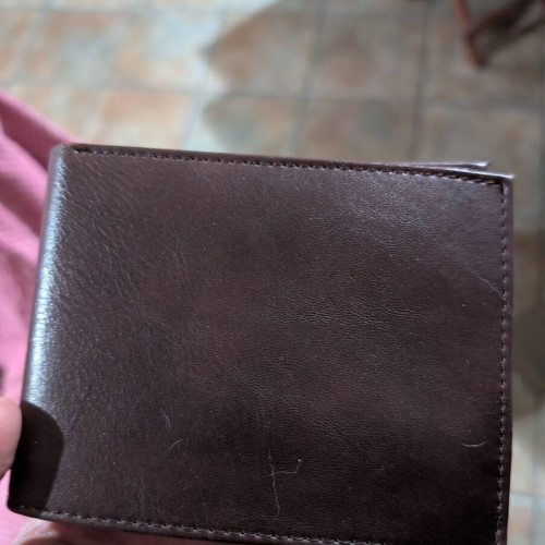 Bossini premium leather wallet, brown, deadstock