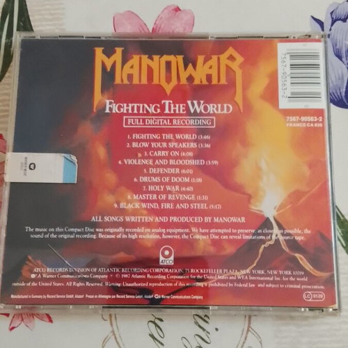 Manowar Fighting the World CD like new, metal