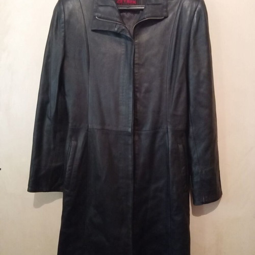 Leather women's coat Turkish made like new, black, size S