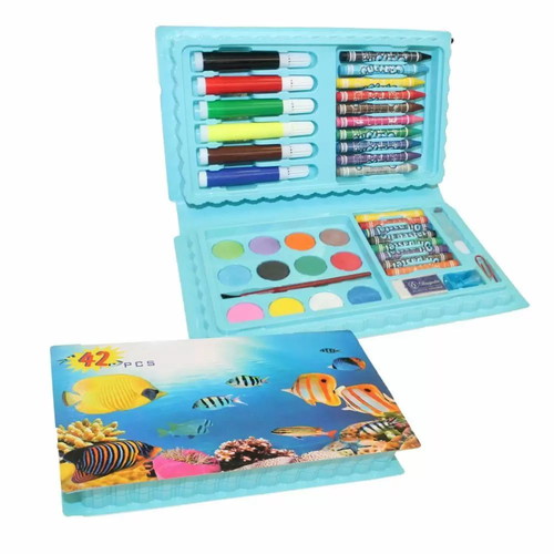 Painting set 42 pcs blue new