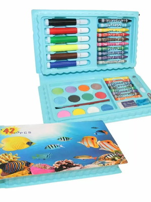 Painting set 42 pcs blue new