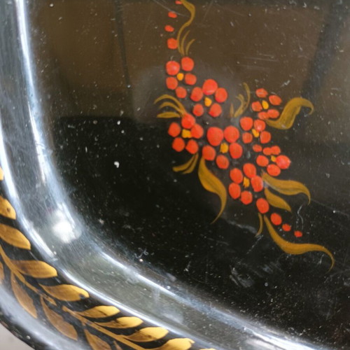 Hand-painted serving tray used