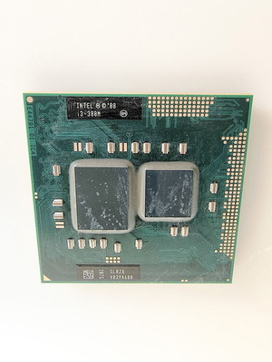 Intel Core i3-380M laptop CPU used, 1st generation dual-core