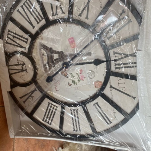Wall clock new, 58 cm diameter, analog