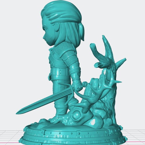 3D Geralt The Witcher unpainted, new