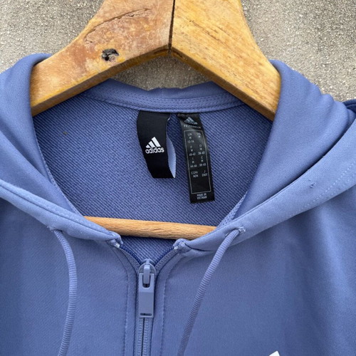 Adidas jacket used, size S-M, white and blue