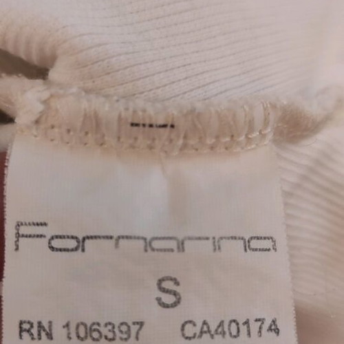 Fornarina long-sleeve blouse size S like new, white embroidered