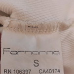Fornarina long-sleeve blouse size S like new, white embroidered