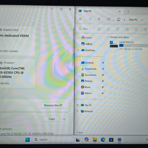 Acer Swift 3 SF314-52 i5-8250U laptop used, 8GB RAM, 256GB SSD