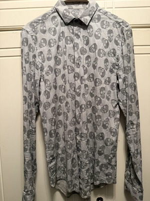 Rock Skull Cotton Grey Shirt like new, size S