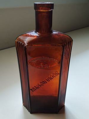 Maison Vigor glass bottle used, vintage
