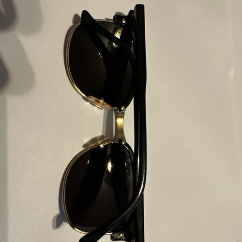 Vintage ItaloOptik Stardust sunglasses black and gold NOS